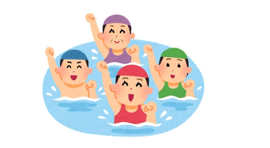水泳する人のイラスト