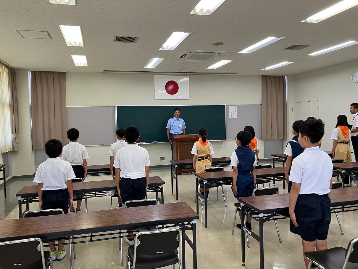 令和7年度少年消防クラブ員夏期研修開校式