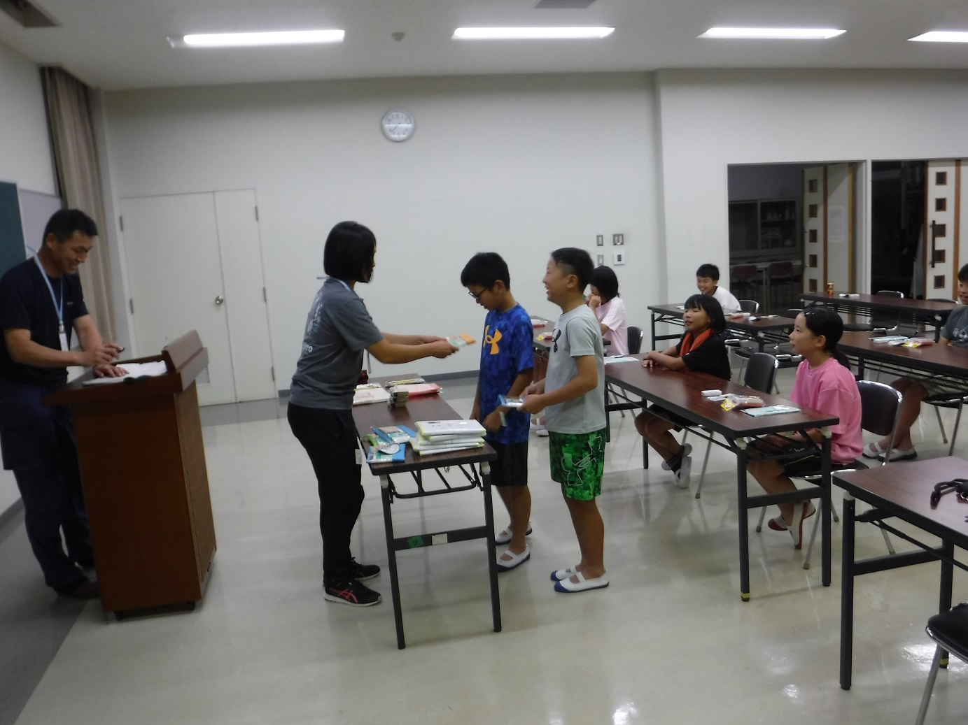 令和7年度少年消防クラブ員夏期研修レクレーション表彰式