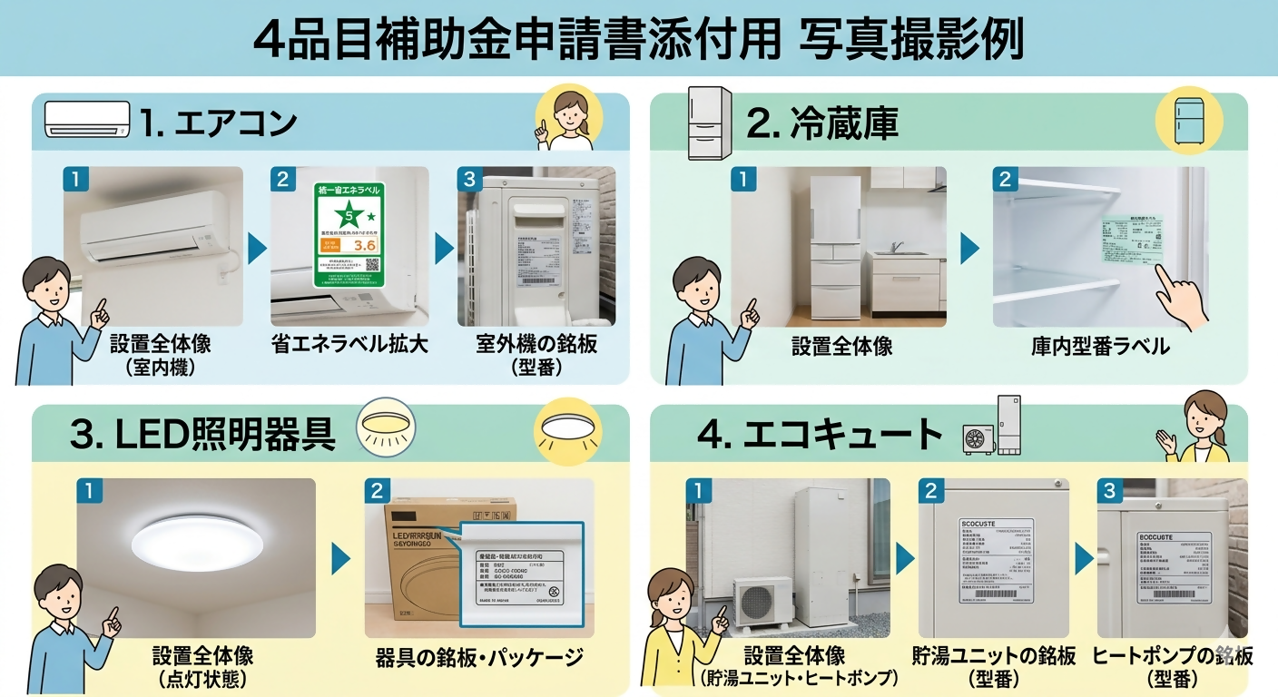 申請書添付用写真の撮影例