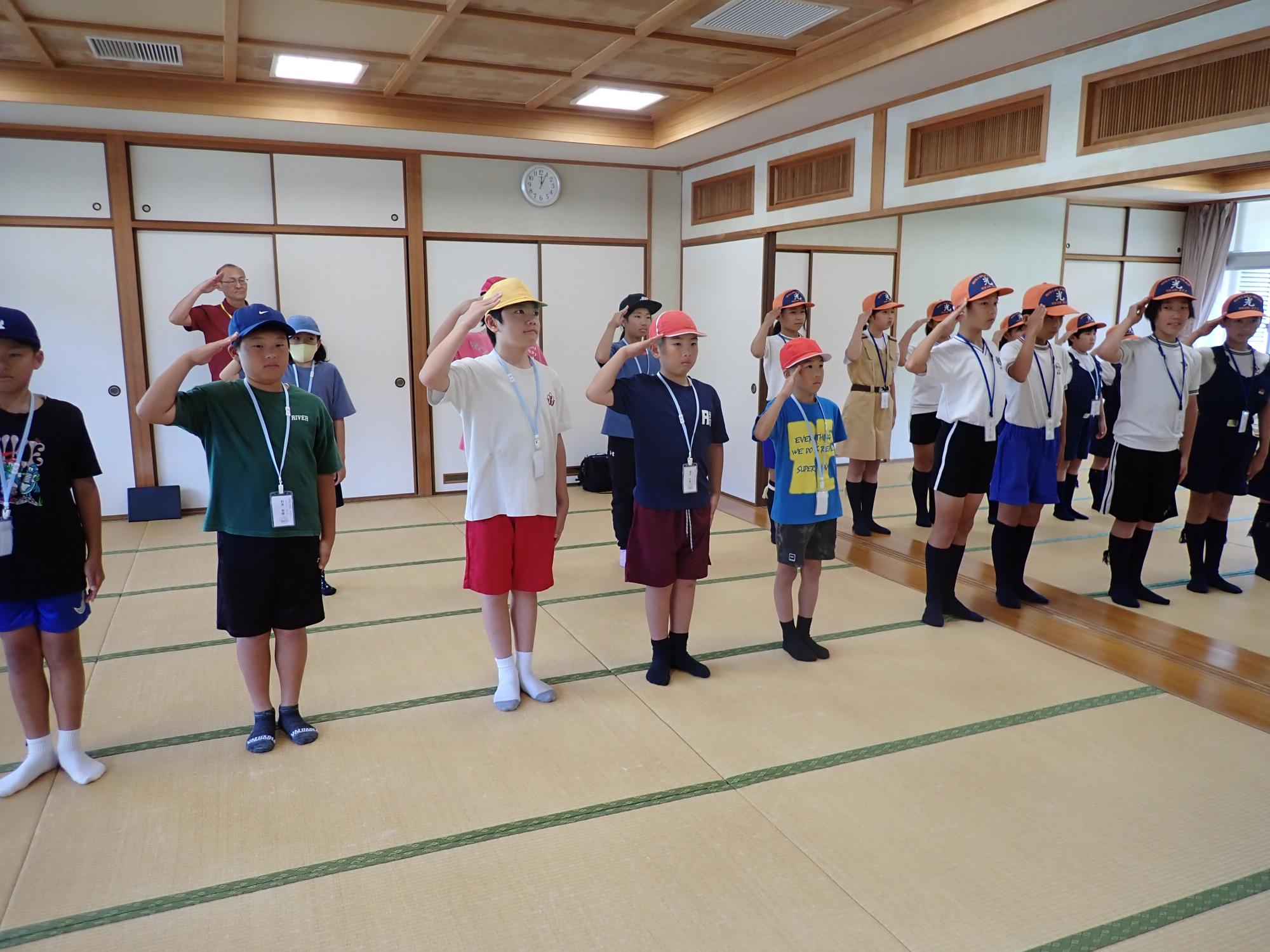 令和8年度少年消防クラブ員夏期研修集団行動