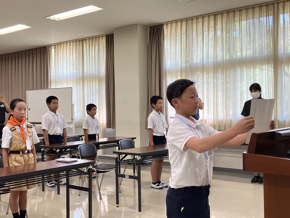 令和7年度少年消防クラブ員夏期研修誓いの言葉